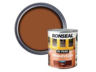 Ronseal 10 Year Woodstain Teak 750ml (5010214886814) RSL10WST750 *Restrictions - See Description*