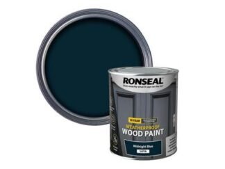 Ronseal 10 Year Weatherproof Wood Paint Midnight Blue Satin 750ml (5010214887880) RSL38788 *Restrictions - See Description*