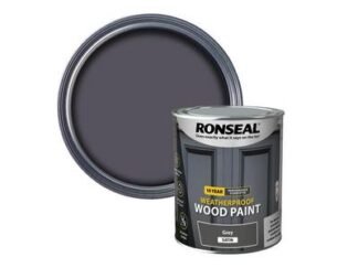 Ronseal 10 Year Weatherproof Wood Paint Grey Satin 750ml (5010214887897) RSL38789 *Restrictions - See Description*