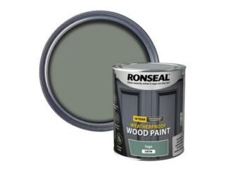 Ronseal 10 Year Weatherproof Wood Paint Sage Satin 750ml (5010214893980) RSL39398 *Restrictions - See Description*