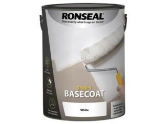Ronseal 3-in-1 Basecoat White 5 litre (5010214894000) RSL39400 *Restrictions - See Description*