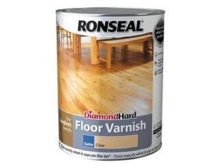 Ronseal Diamond Hard Floor Varnish Satin 5 litre (5010214836086) RSLDHFVS5L *Restrictions - See Description*