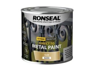 Ronseal Direct to Metal Paint Gold Gloss 250ml (5010214891948) RSLDTMGG250