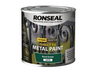 Ronseal Direct to Metal Paint Rural Green Satin 250ml (5010214891863) RSLDTMRGS250 *Restrictions - See Description*