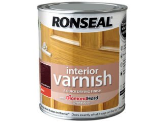 Ronseal Interior Varnish Quick Dry Gloss Deep Mahogany 750ml (5010214868520) RSLINGDM750 *Restrictions - See Description*