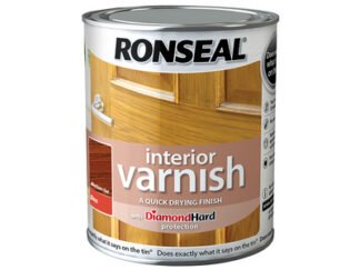 Ronseal Interior Varnish Quick Dry Gloss Medium Oak 750ml (5010214868483) RSLINGMO750 *Restrictions - See Description*
