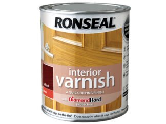 Ronseal Interior Varnish Quick Dry Gloss Teak 250ml (5010214868452) RSLINGTE250 *Restrictions - See Description*