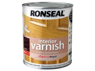 Ronseal Interior Varnish Quick Dry Gloss Walnut 750ml (5010214868537) RSLINGWN750 *Restrictions - See Description*
