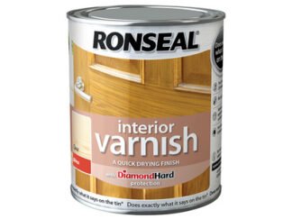 Ronseal Interior Varnish Quick Dry Gloss Clear 250ml (5010214868735) RSLIVGCL250 *Restrictions - See Description*