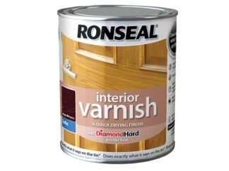 Ronseal Interior Varnish Quick Dry Satin Deep Mahogany 750ml (5010214868407) RSLIVSDH750 *Restrictions - See Description*