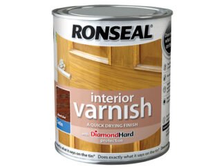 Ronseal Interior Varnish Quick Dry Satin Dark Oak 750ml (5010214868384) RSLIVSDO750 *Restrictions - See Description*