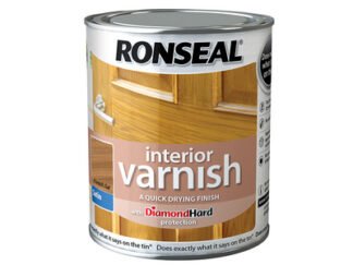 Ronseal Interior Varnish Quick Dry Satin French Oak 250ml (5010214868230) RSLIVSFO250 *Restrictions - See Description*