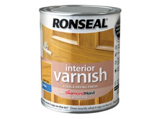 Ronseal Interior Varnish Quick Dry Satin Light Oak 750ml (5010214868339) RSLIVSLO750 *Restrictions - See Description*