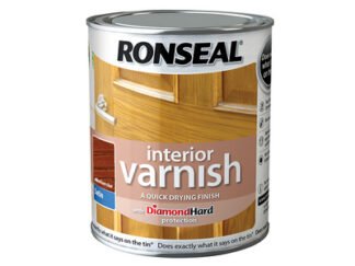 Ronseal Interior Varnish Quick Dry Satin Medium Oak 750ml (5010214868360) RSLIVSMO750 *Restrictions - See Description*