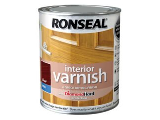 Ronseal Interior Varnish Quick Dry Satin Teak 250ml (5010214868278) RSLIVSTE250 *Restrictions - See Description*