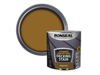 Ronseal Ultimate Protection Decking Stain Medium Oak 2.5 litre (5010214891146) RSLNUDSMO25L *Restrictions - See Description*