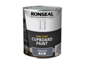 Ronseal One Coat Cupboard Paint Cobalt Grey Gloss 750ml (5010214893706) RSLOCCCGG750