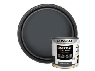 Ronseal One Coat Everywhere Interior Paint Charcoal Grey Matt 2.5 litre (5056402400639) RSLOCECGM25L *Restrictions - See Description*