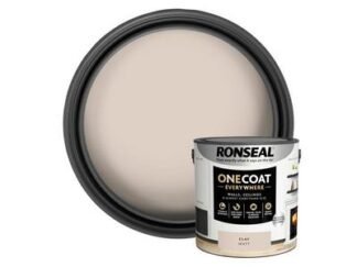 Ronseal One Coat Everywhere Interior Paint Clay Matt 2.5 litre (5056402400554) RSLOCECM25L *Restrictions - See Description*