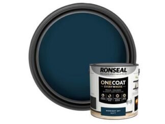 Ronseal One Coat Everywhere Interior Paint Midnight Sky Matt 2.5 litre (5056402400455) RSLOCEMSM25L *Restrictions - See Description*