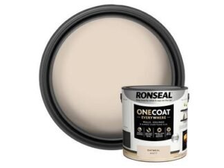 Ronseal One Coat Everywhere Interior Paint Oatmeal Matt 2.5 litre (5056402400608) RSLOCEOM25L *Restrictions - See Description*