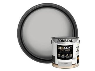 Ronseal One Coat Everywhere Interior Slate Grey Matt 2.5 litre (5056402400509) RSLOCESGM25L *Restrictions - See Description*