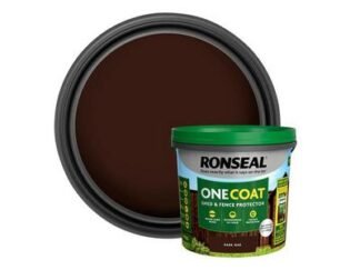 Ronseal One Coat Shed & Fence Protection Charcoal Grey 5 litre (5056402401520) RSLOCFLCG5LN *Restrictions - See Description*