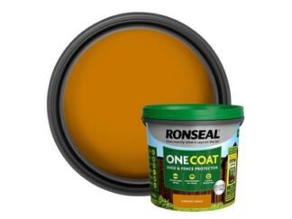 Ronseal One Coat Shed & Fence Protection Harvest Gold 5 litre (5056402401506) RSLOCFLHG5LN *Restrictions - See Description*