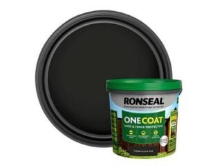 Ronseal One Coat Shed & Fence Protection Tudor Black Oak 5 litre (5056402401513) RSLOCFLTB5LN *Restrictions - See Description*