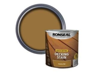 Ronseal Quick Drying Decking Stain Country Oak 2.5 litre (5010214890774) RSLQDDSCO25L *Restrictions - See Description*