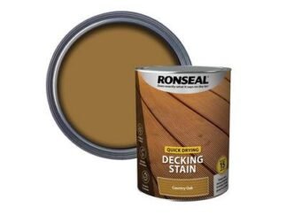Ronseal Quick Drying Decking Stain Country Oak 5 litre (5010214890842) RSLQDDSCO5L *Restrictions - See Description*