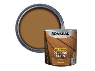 Ronseal Quick Drying Decking Stain Golden Cedar 2.5 litre (5010214890743) RSLQDDSGC25L *Restrictions - See Description*