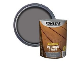 Ronseal Quick Drying Decking Stain Rocky Grey 5 litre (5010214890859) RSLQDDSRG5L *Restrictions - See Description*