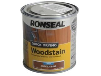 Ronseal Quick Drying Woodstain Satin Antique Pine 250ml (5010214594801) RSLQDWSAP250