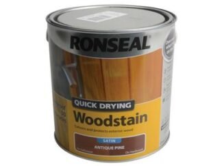 Ronseal Quick Drying Woodstain Satin Antique Pine 2.5 litre (5010214587421) RSLQDWSAP25L *Restrictions - See Description*