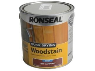 Ronseal Quick Drying Woodstain Satin Deep Mahogany 2.5 litre (5010214806102) RSLQDWSDM25L *Restrictions - See Description*