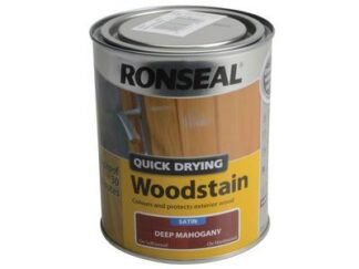 Ronseal Quick Drying Woodstain Satin Deep Mahogany 750ml (5010214806096) RSLQDWSDM750 *Restrictions - See Description*