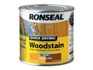 Ronseal Quick Drying Woodstain Satin Natural Pine 250ml (5010214875351) RSLQDWSNP250 *Restrictions - See Description*