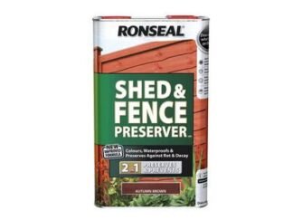 Ronseal Shed & Fence Preserver Autumn Brown 5 litre (5010214876518) RSLSFAB5L