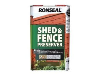 Ronseal Shed & Fence Preserver Green 5 litre (5010214876525) RSLSFG5L