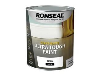 Ronseal Stays White Ultra Tough Paint Satin White 750ml (5010214875245) RSLSWUTSP750