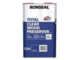 Ronseal Trade Total Wood Preserver Clear 5 litre (5010214885893) RSLTTWPCL5L *Restrictions - See Description*