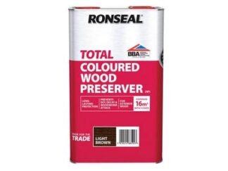 Ronseal Trade Total Wood Preserver Light Brown 5 litre (5010214885923) RSLTTWPLB5L *Restrictions - See Description*