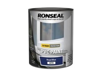 Ronseal uPVC Paint Royal Blue Satin 750ml (5010214893904) RSLUPVCRBS75 *Restrictions - See Description*