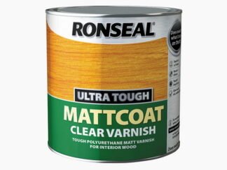 Ronseal Ultra Tough Mattcoat Internal Clear Varnish 2.5 litre (5010214541324) RSLUTVM25L *Restrictions - See Description*