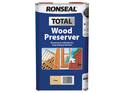 Ronseal Total Wood Preserver Clear 5 litre (5010214876587) RSLWPCL5L