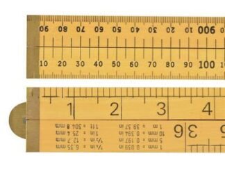 R.S.T. Wooden 4 Fold Rule 1m / 39in (Loose) (5013693180732) RST073