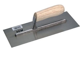 R.S.T. Plasterers Finishing Trowel Grade B Banana Wooden Handle 11 x 4.1/2in (5013693812428) RST124D