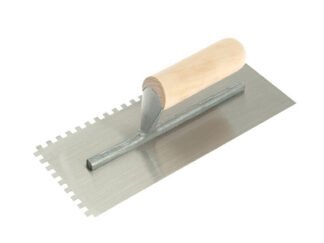 R.S.T. Notched Trowel 6mm Square Notches Wooden Handle 11 x 4.1/2in (5013693815344) RST153DS