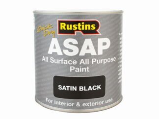 Rustins ASAP Paint Black 500ml (5015332001606) RUSASAPB500
